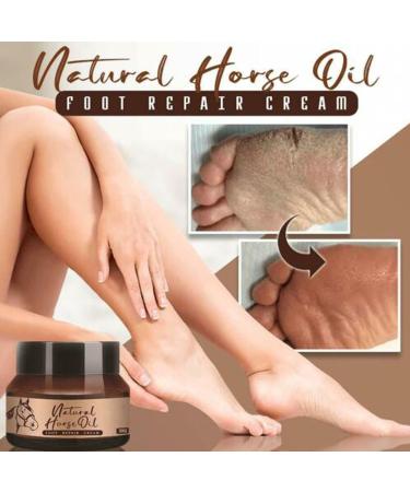 Natural Horse Oil Foot Repair Cream - Anti Cracking Skin Moisturizer for Rough Dry & Cracked Heels - 3PCS for Men & Women - Buy Online on GoSupps.com