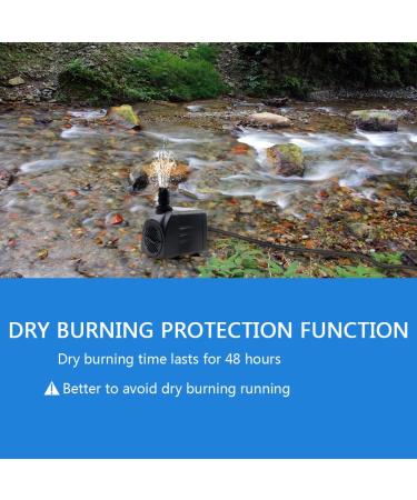 Lveal 550GPH Submersible Water Pump (2000L/hr 30W) 48 Hours Dry Burning Fountain Water Pump Ultra Quiet Pond Pump Outdoor Fountain Pump with 7.2ft Vertical Lift 6.56ft Power Cord 3 Nozzles Aquarium Pump Fish Tank Pump (30W) - Buy Online on GoSupps.com