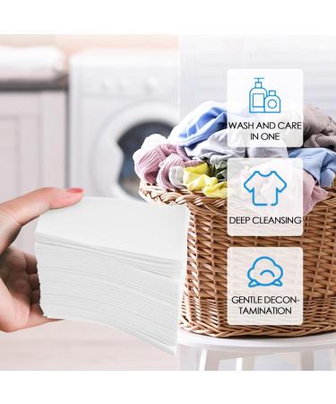 acime Sheet Laundry Detergent | Natural Washer Detergent Sheets with Scent - Multifunctional Household Cleaning Supplies Portable Liquid Less Sheets for Clothing Cotton Fabric - Buy Online on GoSupps.com
