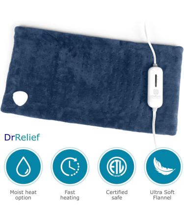 Dr Relief Full Back Heating Pad - Fast Heating Wrap for Back, Neck & Shoulder Pain Relief - 17x33 (Navy) - Buy Online on GoSupps.com