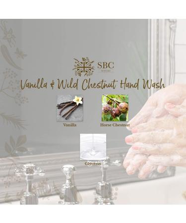 SBC Skincare Vanilla & Wild Chestnut Hand Wash - 500ml | Indulgent Vanilla Hand Wash For All The Family | Soothing And Moisturising Hand Soap | Vegan Friendly - Buy Online on GoSupps.com