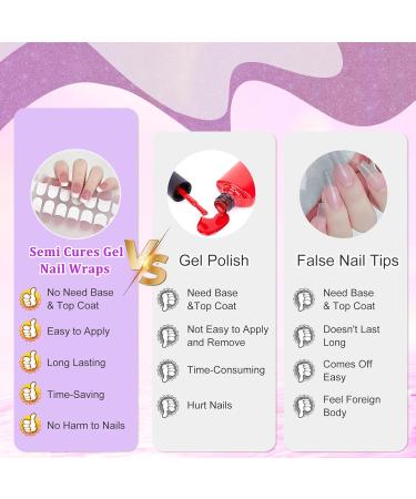 22 STK Self-Adhesive Gel Nail Polish Stickers - Long-Lasting Salon Quality Foils for French Tips | UV Hardened Nail Wraps - Buy Online on GoSupps.com