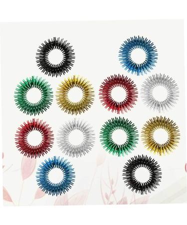 Buy Healvian 36 Stk Vibrating Spiky Finger Ring Set | Acupressure Massage Toys for Stress Relief - Buy Online on GoSupps.com