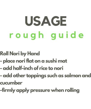 Tasjin Sushi Nori Sheets| 100 Full Size Sheets | Roasted Seaweed For Maki and Hand Rolls| Non-GMO and Gluten Free| Product of Taiwan| Includes Exclusive Step by Step Sushi Making Tutorial - Buy Online on GoSupps.com