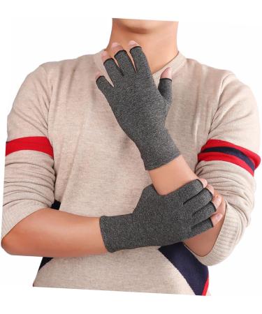 Mobestech 3 Pairs Grey Half Finger Compression Sports Gloves - Breathable Safety Hand Gloves for Indoor Use - Buy Online on GoSupps.com