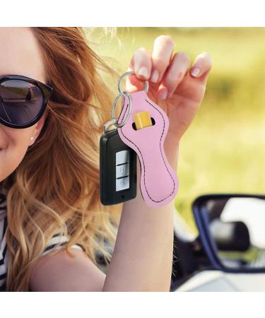 COEQINE Pink Chapstick Keychain Holder for Women & Girls Lip Balm & Lipstick Travel Accessory - Buy Online on GoSupps.com