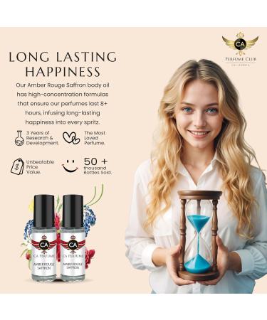 CA Perfume Amber Rouge Saffron Fragrance Body Oil For Women & Men Roll On 0.14fl oz / 4ml - Buy Online on GoSupps.com