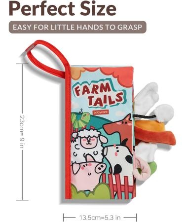 Crinkle Soft Baby Books 0-6 Months 3D Touch Feel Cloth Books for Babies Chewing Soft Books for Babies 0-6 Months Sensory Toys 0-6-12 Months Stroller Toys for Baby Girl Boy Gift(tails) - Buy Online on GoSupps.com