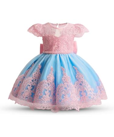 NNJXD Baby Girl Tutu Birthday Party Dress 12-24 Months - Pink & Blue - Buy Online on GoSupps.com