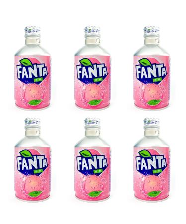 Fanta Peach White Peach China Japan Edition Pack of 6 Exotic Drinks 300ml
