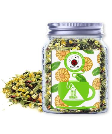 Plant Gift Peppermint Chamomile Refreshing Tea and Chamomile Lemongrass Peppermint Roselle Grape Blueberry 100% Natural Health tea Herbal Tea Loose Leaf NATURAL 70G / 2.5oz