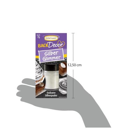G nthart BackDecor Silver Powder 7g - Edible Glitter Dust for Baking & Cake Decoration - Shiny Silver Mica Dust - Buy Online on GoSupps.com