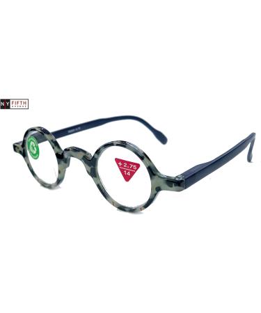 Cecilia Premium Reading Glasses | High-End +1.25 to +3.25 Magnification | Stylish Tortoise & Black Circle Frames - Buy Online on GoSupps.com