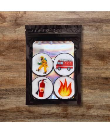 24 PRECUT Fire Engine Cupcake Toppers Fire Service Edible Cake Decorations Edible Fireman Decorations Fire Engine Cupcake Toppers Fire Cake Toppers - Buy Online on GoSupps.com