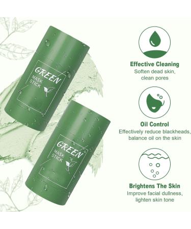  FOCUSUN Green Mask Clay Stick Green Tea Purifying Clay Stick Mask Deep Cleansing Anti-Acne Mask Fine Solid Mask Moisturizing Nourishing Skin - Buy Online on GoSupps.com