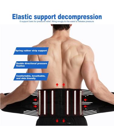 Back Support Adjustable Lumbar Brace With Anti-Skid Design Lightweight Non-Slip Lumbar Support For Sciatica Pain Relief Scoliosis Sciatica Herniated Disc Heavy Lifting (M) - Buy Online on GoSupps.com