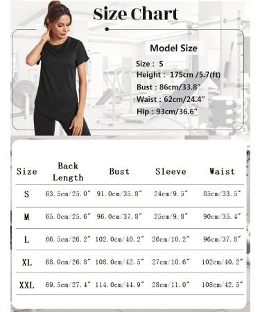 Wayleb Women's Sportshirt - Lightweight Breathable Running & Training T-Shirt | Short Sleeve Round Neck Fitness & Yoga Tops (S-XXL Black) - Buy Online on GoSupps.com