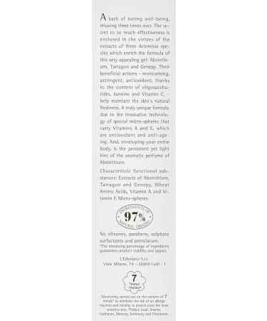 L'Erbolario Absinth Bath Gel - Refreshing Luxury Bath Experience | International Shipping Available - Buy Online on GoSupps.com