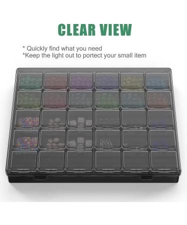 DOHIMGIO 30-Pack Stackable Plastic Organizer Containers with Lids- Beads, Glitter, Slime, Paint & Seed Storage - Black - Buy Online on GoSupps.com