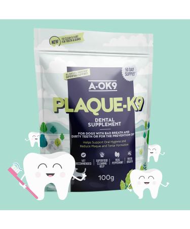 A-OK9 Plaque-K9 Dental Supplement for Dogs - Removes Plaque, Bad Breath & Tartar | Oral Hygiene Support with Natural Ingredients - Absolute Dogs - Buy Online on GoSupps.com