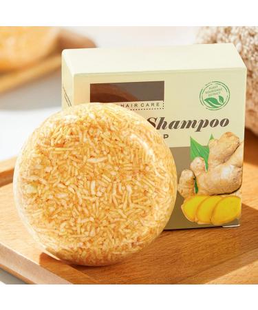 Vawolecy Ginger Hair Shampoo Bar Organic Ginger Shampoo Bar Deep Cleansing for Hair & Scalp Hair Loss Promotes Hair Growth 0 Silicone Oil - Buy Online on GoSupps.com
