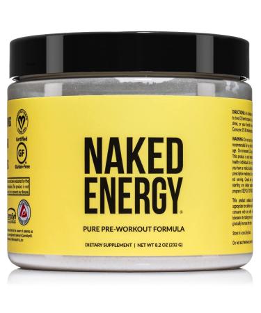 Naked Energy  Pure Pre Workout Powder for Men and Women, Vegan Friendly, Unflavored, No Added Sweeteners, Colors or Flavors  50 Servings