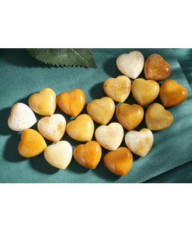 Xiannvxi 10 PC Yellow Aventurine Heart Stones - Natural Love Healing Crystal Gemstones Set for Happiness - Buy Online on GoSupps.com