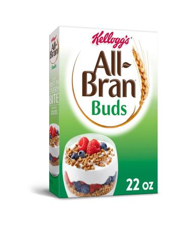 Kelloggs All Bran Buds Breakfast Cereal, 8 Vitamins and Minerals, High Fiber Cereal, Original, 22oz Box (1 Box)