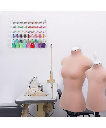 MOOACE 54 Spools Thread Holder Set of 2 - Metal Thread Rack Organizer for Embroidery, Quilting, Sewing - White - Buy Online on GoSupps.com