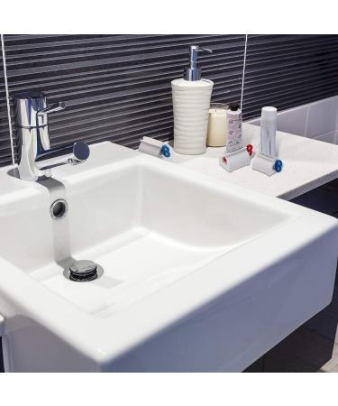 Quesuc 3 Pieces Rolling Tube Toothpaste Squeezer Toothpaste Seat Holder Stand Rotate Toothpaste Dispenser for Bathroom (Mix Color) - Buy Online on GoSupps.com