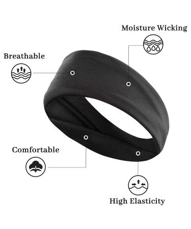 AWUMBUK Non Slip Summer Headbands for Women - 6 Pack Hair Accessories for Yoga, Running & Workout - Buy Online on GoSupps.com