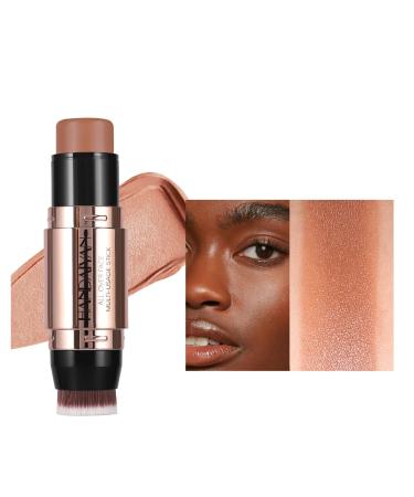 Double-headed highlighter and contour stick natural three-dimensional shadow nose shadow concealer makeup(08)