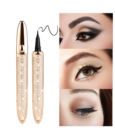 Magic Eyelash Glue Pen & Glitter Eyeliner - 2-in-1 Self-Adhesive Eyeliner (Gold) - Buy Online on GoSupps.com