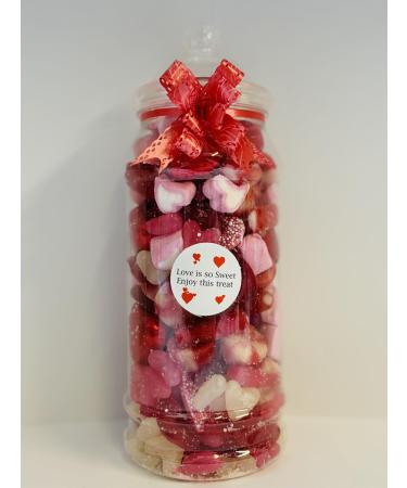 Love Is Sweet Valentines Day Filled Pick N Mix Sweet Victorian Jar Gift Personalised Present 970ml approx 760g - Buy Online on GoSupps.com
