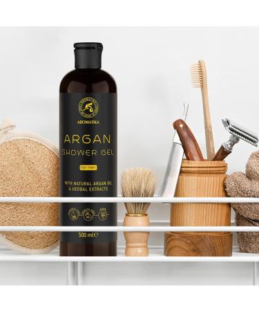 Argan Shower Gel for Men 500 ml - Shower Gel with Argan Oil and Herbal Extracts - Body Care - Cleansing and Care - Fresh Fragrance - Masculine Aroma - Body Wash for Him - Shower Gel - Buy Online on GoSupps.com