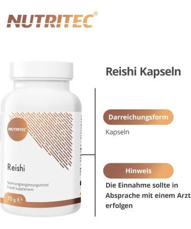 Buy Nutritec Reishi Vital Fungus 120 Capsules | Vegan Dietary Supplement with Vitamin C from Acerola | No Additives International Shipping Available - Buy Online on GoSupps.com