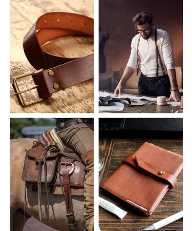 Mandala Crafts Genuine 1 Inch Wide Brown Leather Strap - 6 Feet Long Flat Black Cowhide Cord for Crafts and Leather Belt Making - Buy Online on GoSupps.com