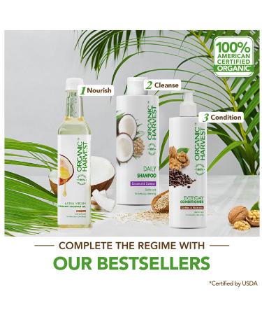 Daily Shampoo with Coconut & Quinoa | Organic Hair Care for Men & Women | Paraben & Sulphate Free | 500 ml - Buy Online on GoSupps.com