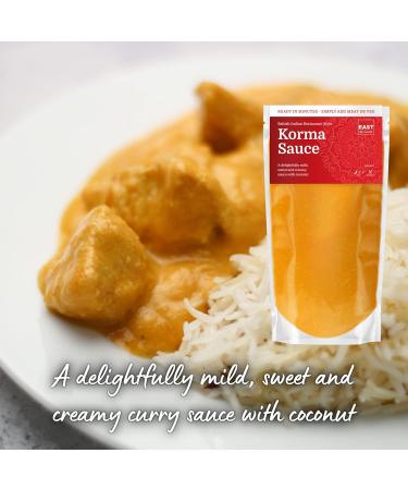 5 Popular Indian Restaurant Style Curry Sauces | Madras Masala Korma Jalfrezi and Bhuna | 5 x 350g Packs | Simply Heat & Eat - Ready in Minutes | East At Home - Buy Online on GoSupps.com