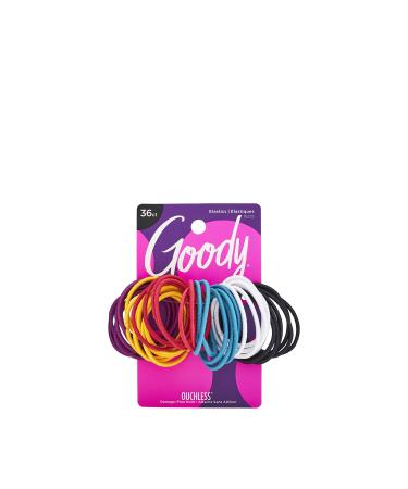 Goody Ouchless No Metal Hair Elastics  Brooke  2 mm  36 Count Multicolor 36 Count (Pack of 1)