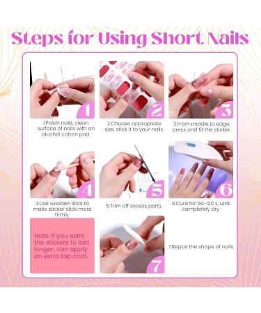 U-Shinein UV Gel Strips Semi-Cured Nail Wraps Self-Adhesive Gel Nail Strips White Gel Nail Stickers Full Wraps Manicure Nail Art Nail Decoration Long Lasting Nail Design Wraps 03 - Buy Online on GoSupps.com