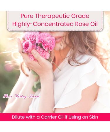 Premium Rose Essential Oil for Skin | Rose Valley Land - Ideal for Perfume & Soap Making 1 mL Bottle - Buy Online on GoSupps.com