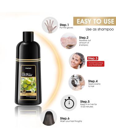 Mankani Herbal Hair Dye Shampoo 3-in-1 (Gold Brown) - Ammonia-Free, Long Lasting Color for Healthier Hair - 420mL - Buy Online on GoSupps.com