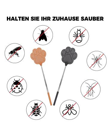 Buy Takuza Fly Gossip - 2 Pieces Pest Control with Mosquito Scraper | Effective Against Flies Wasps & Insects (Black & Brown) - Buy Online on GoSupps.com