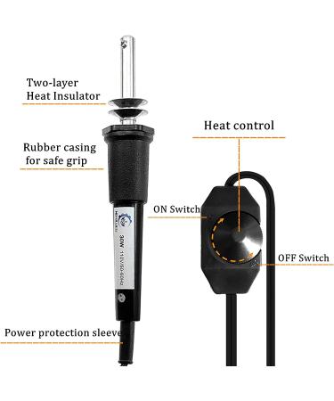 NB Blues 30W Wood Burning Kit with 22 Tips, 10 Stencils & Wood Chips - Professional Adjustable Leather/Wood Burning Tool Set - Buy Online on GoSupps.com