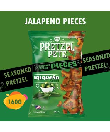 Pretzel Pete Pieces Pretzel Snack Pick N Mix | Choose From 8 Flavours | Buffalo Blue Cheese Pizza Cinnamon Honey Mustard Jalapeno Smokey Bacon BBQ Sour - Pack of 4 X 160g - Buy Online on GoSupps.com