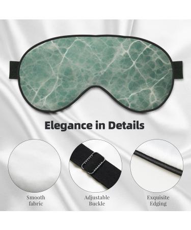 Buy Reusable Sleep Mask for Women & Men - Soft Blackout Eye Masks for Travel & Better Sleep | Marble Blue Grey - Buy Online on GoSupps.com