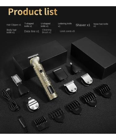 Buy 7-in-1 Professional Hair Clippers - Cordless Full Barber Set | Electric Metal Trimmer & Shaver for Precision Grooming Worldwide - Buy Online on GoSupps.com
