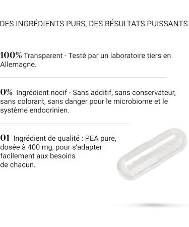Nullure Palmitoylethanolamide (PEA) Supplement | Pure PEA 400mg Capsules | Immune Health Pain Management Cognitive Strengthening Muscle Strength | 90 caps (1 month) - Buy Online on GoSupps.com
