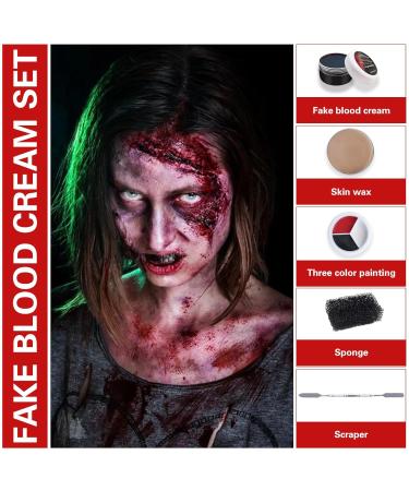 Halloween Makeup Kit | Fake Blood Gel Scar Wax Face & Body Paint | Special Effects Clown Zombie Vampire Makeup International Shipping Available - Buy Online on GoSupps.com